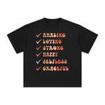 Amazing Loving Strong Happy Selfless Graceful Graphic Tee-INNBLAC Fashion Apparel