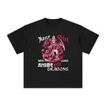 Anime Girl And Dragons Graphic Tee-INNBLAC Fashion Apparel