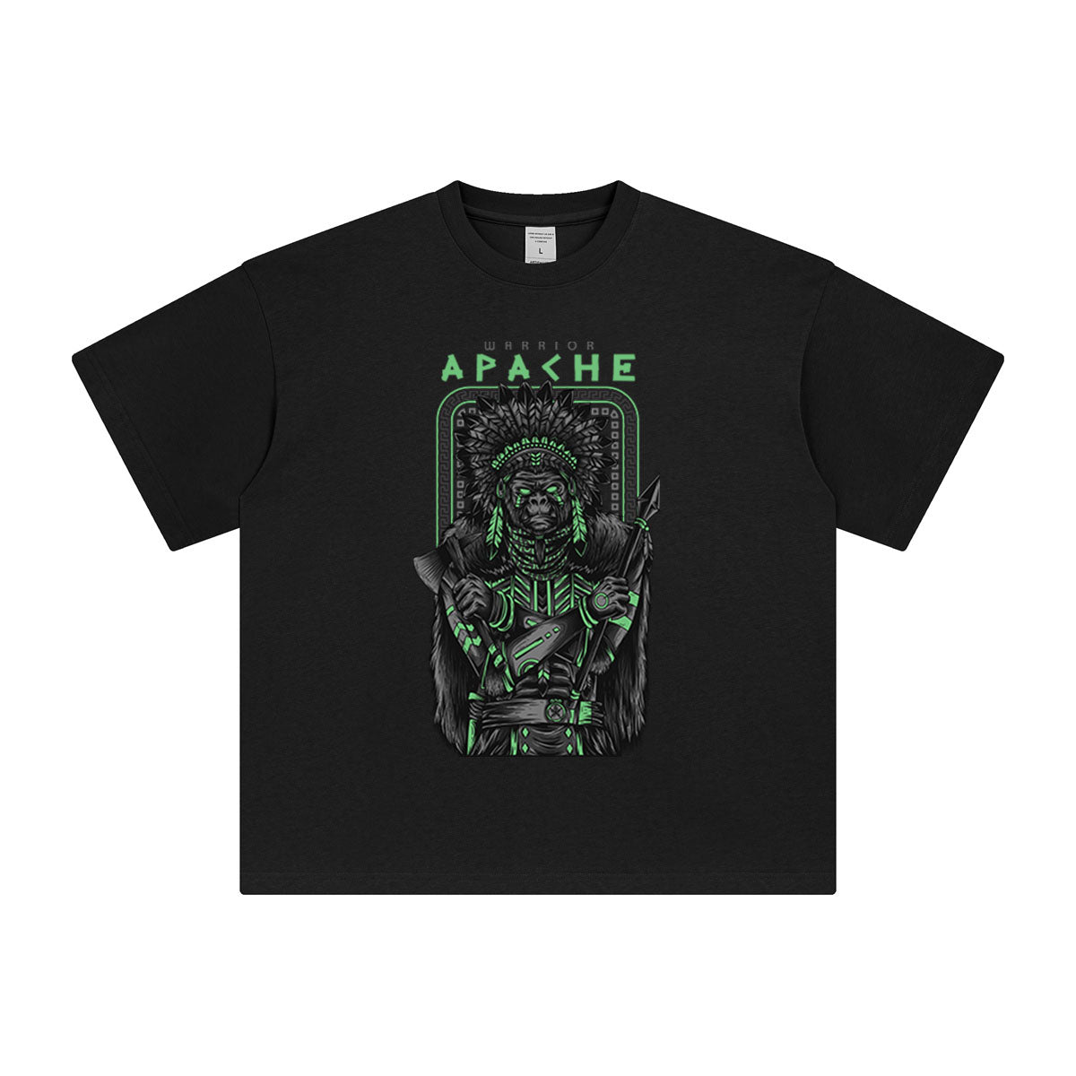 Apache Warrior Graphic T Shirt-INNBLAC Fashion Apparel