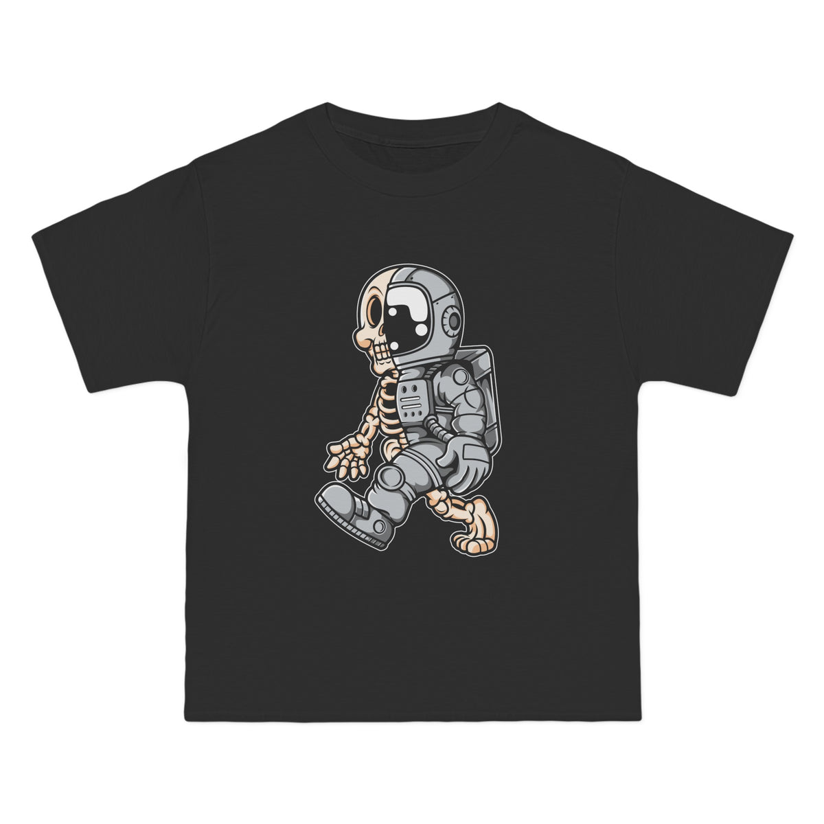 Astronaut Half Skull Graphic Tee-INNBLAC Fashion Apparel