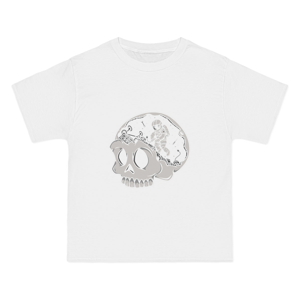 Astronaut Repairs Skull Brain Graphic Tee-INNBLAC Fashion Apparel
