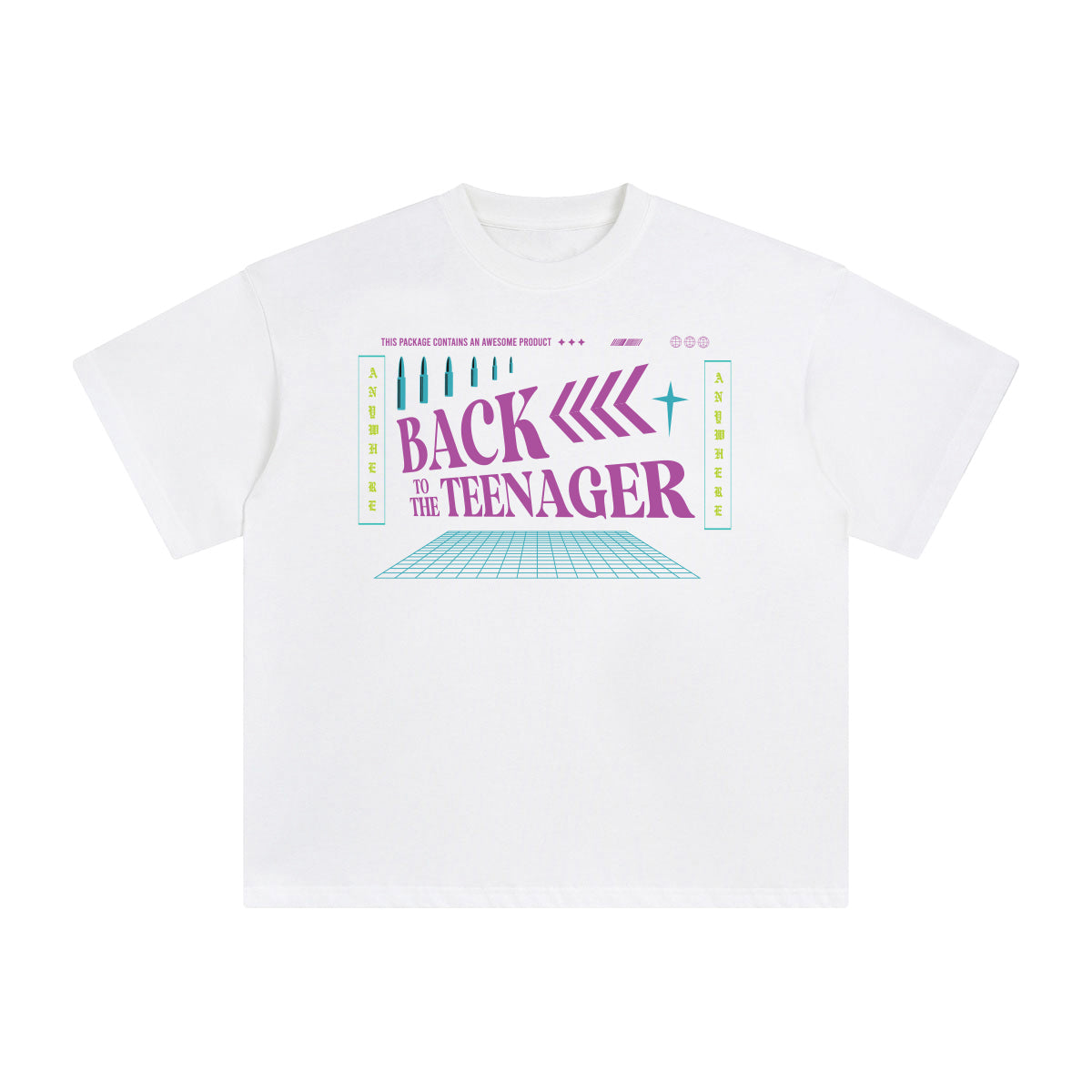 Back to the Teenager Abstract Graphic Tee-INNBLAC Fashion Apparel