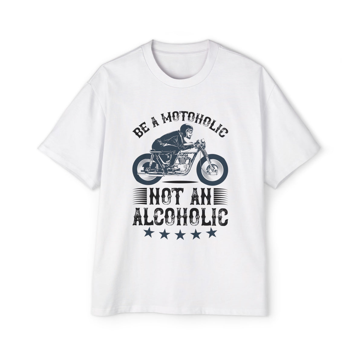 Biker & Slogan Graphic Tee-INNBLAC Fashion Apparel