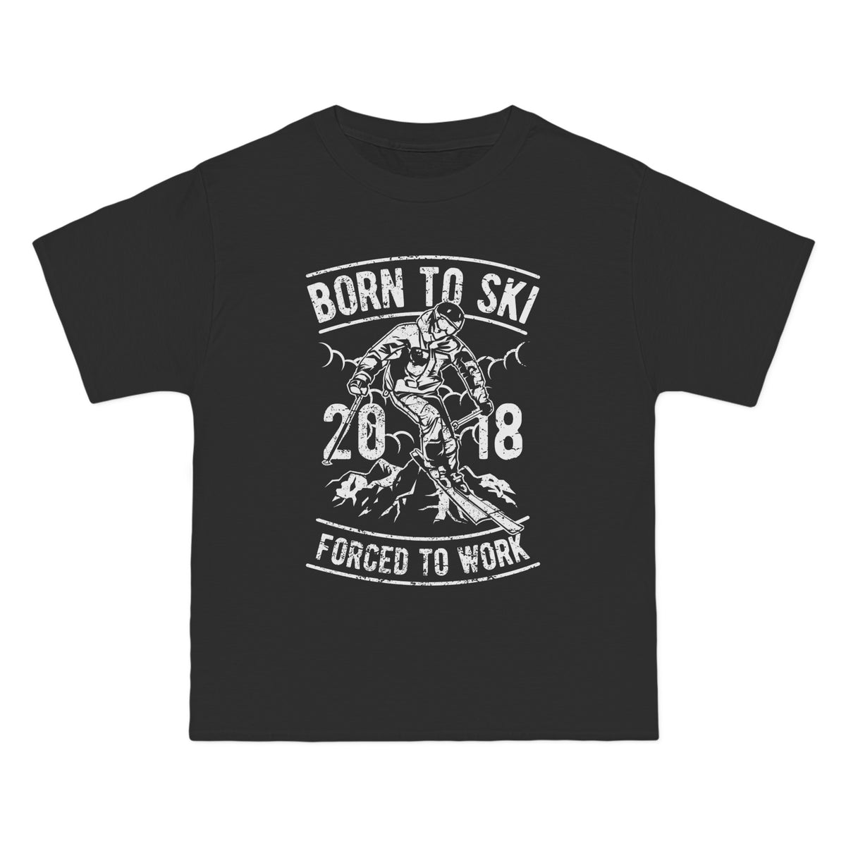 Born To Ski Retro Graphic Tee-INNBLAC Fashion Apparel