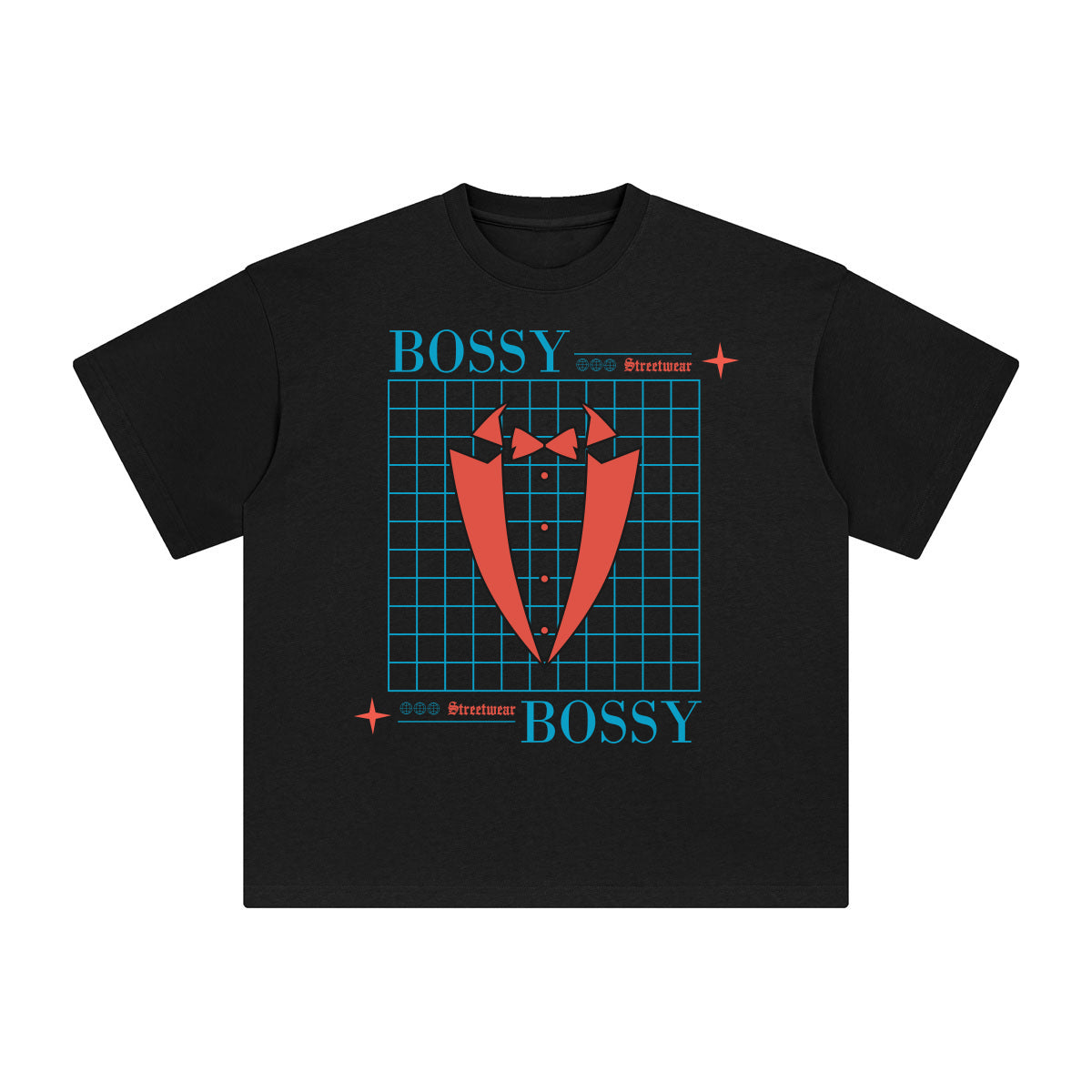 Bossy Abstract Graphic Tee-INNBLAC Fashion Apparel