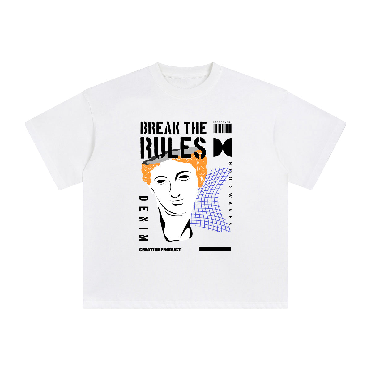 Break the Rules Abstract Graphic Tee-INNBLAC Fashion Apparel