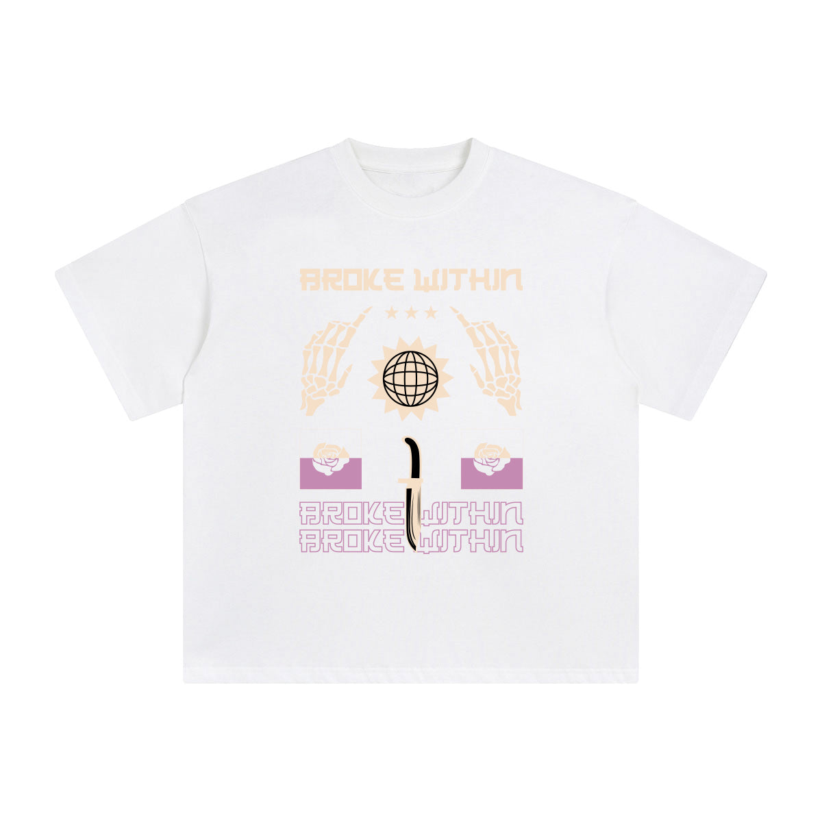 Broke Within Abstract Art Graphic Tee-INNBLAC Fashion Apparel
