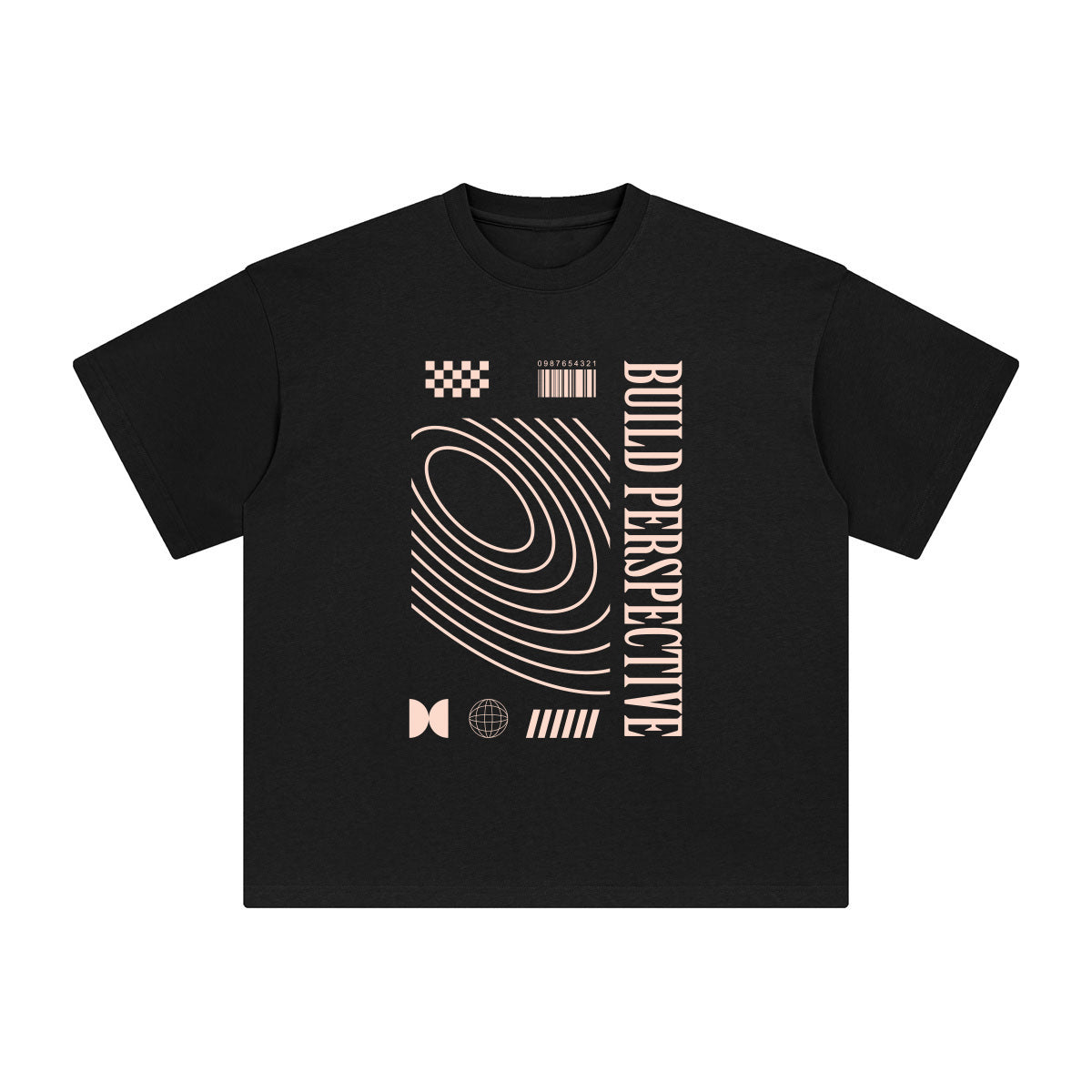Build Perspective Abstract Graphic Tee-INNBLAC Fashion Apparel