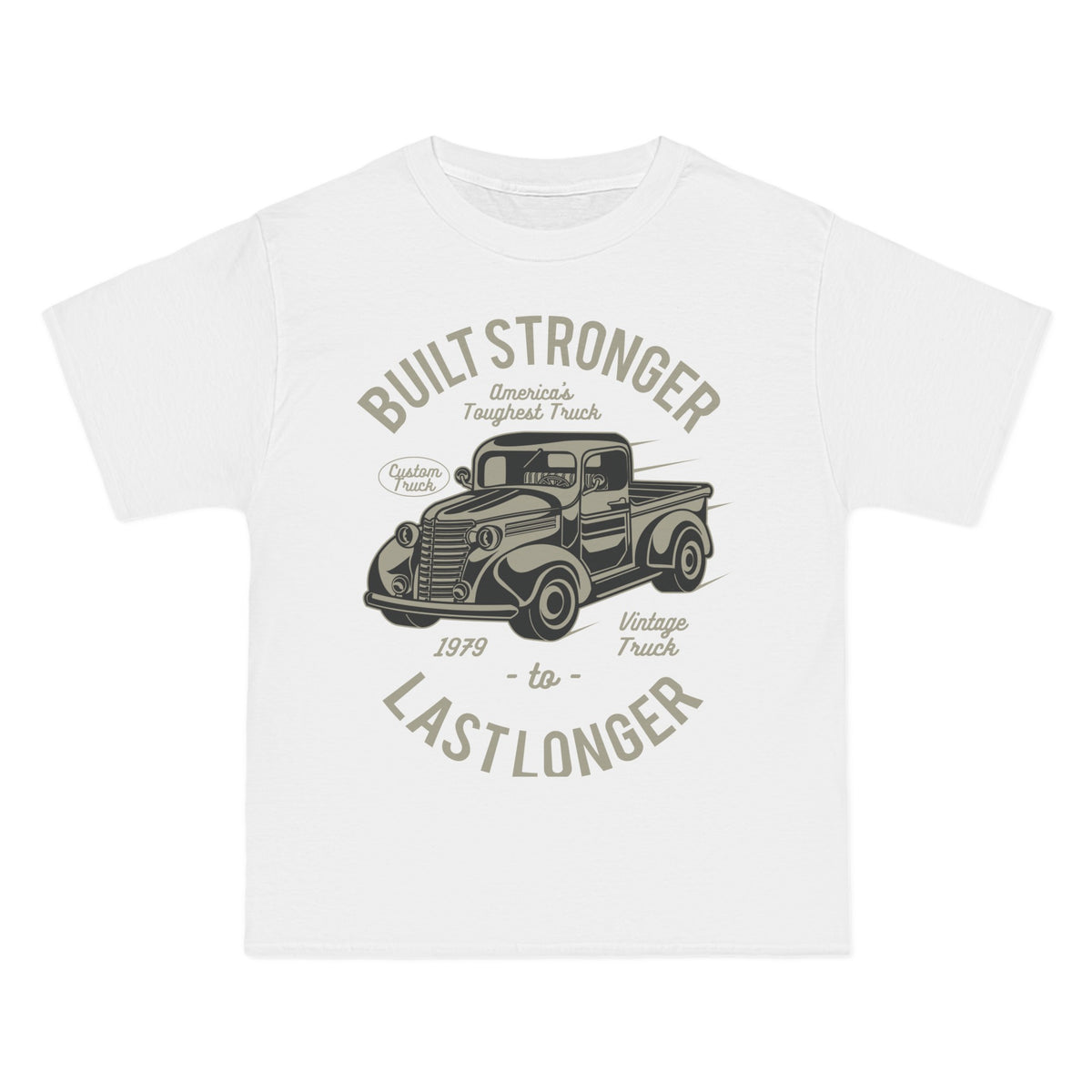 Built Stronger Vintage Truck Graphic Tee-INNBLAC Fashion Apparel