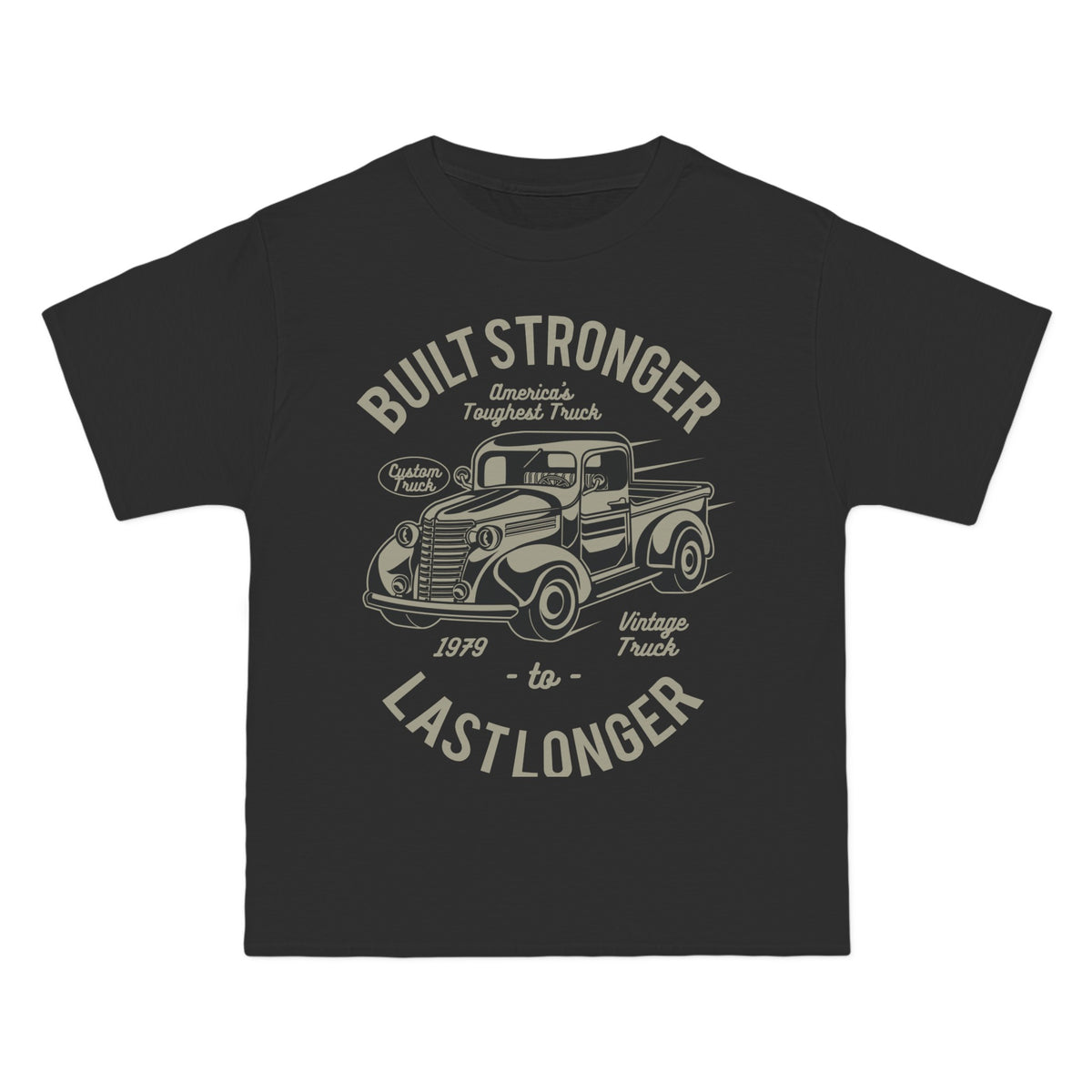 Built Stronger Vintage Truck Graphic Tee-INNBLAC Fashion Apparel