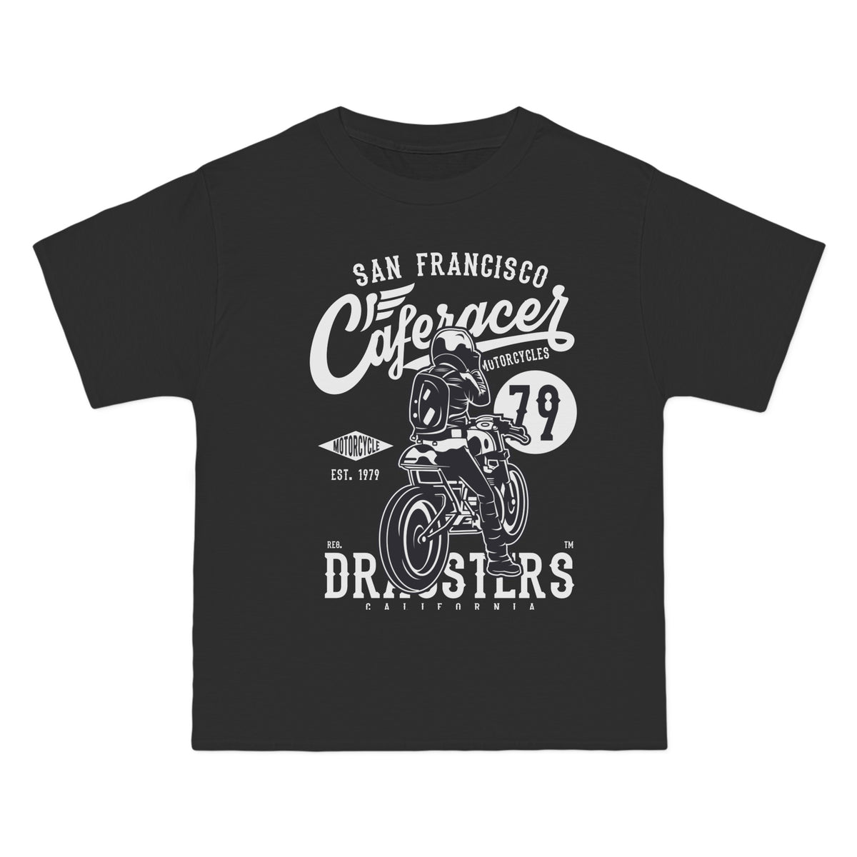 Caferacer Motorcyclist Graphic Tee-INNBLAC Fashion Apparel