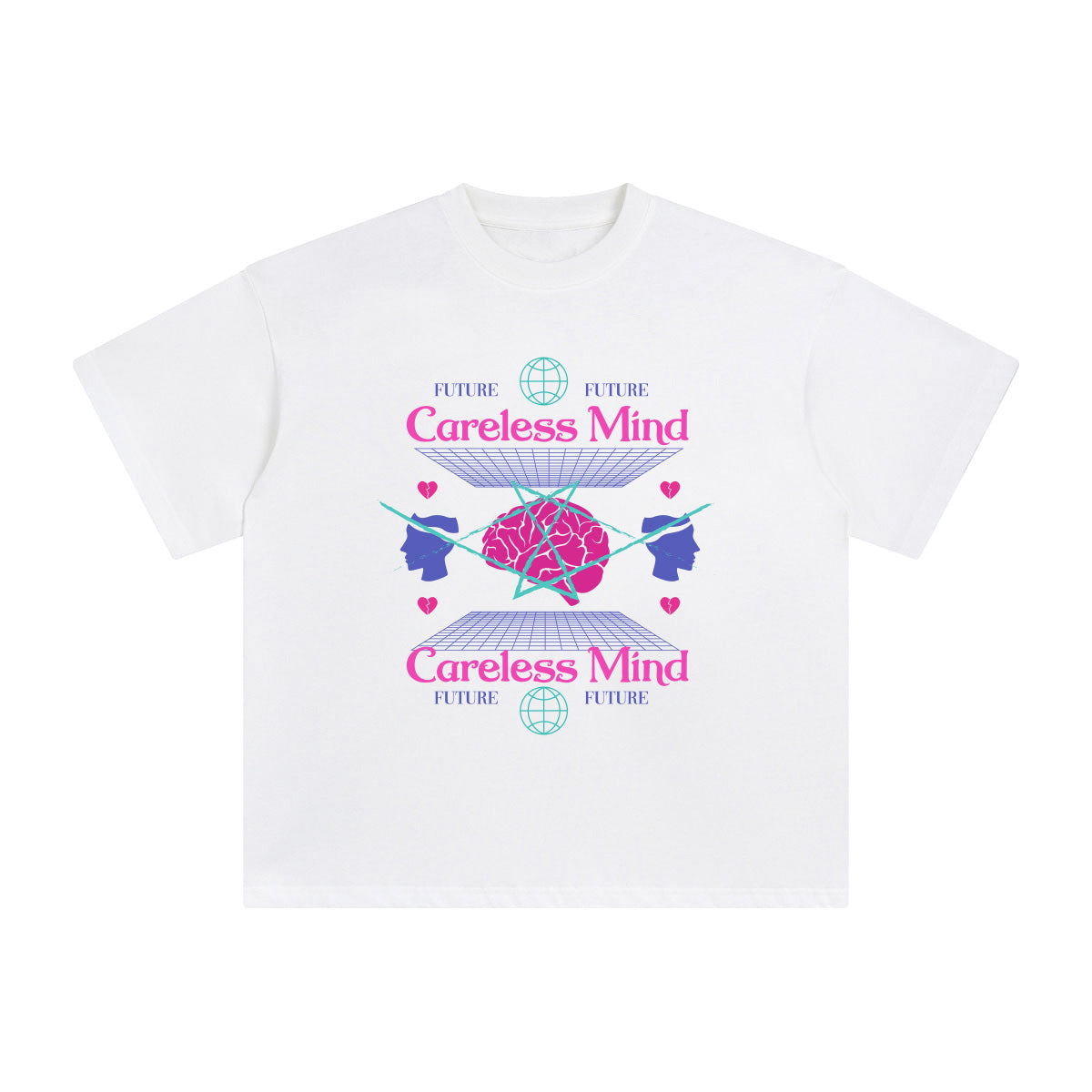 Careless Mind Abstract Graphic Tee-INNBLAC Fashion Apparel
