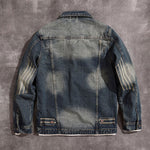 Cargo Pockets Washed Denim Jacket-INNBLAC Fashion Apparel