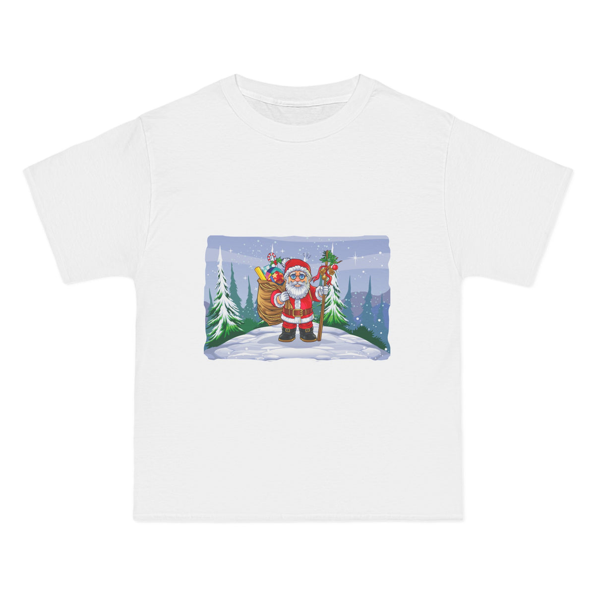 Cartoon Santa Claus Graphic Tee-INNBLAC Fashion Apparel