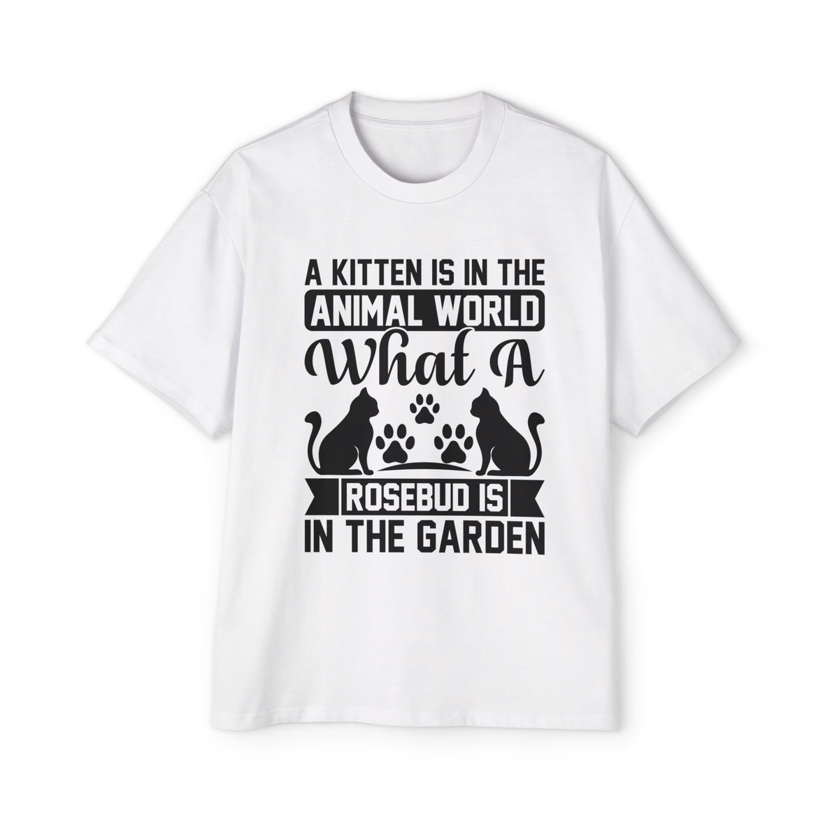 Kitten Slogan Graphic Tee-INNBLAC Fashion Apparel