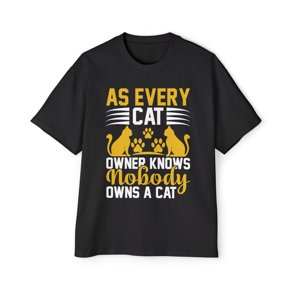 Cats & Paws Slogan Graphic Tee-INNBLAC Fashion Apparel