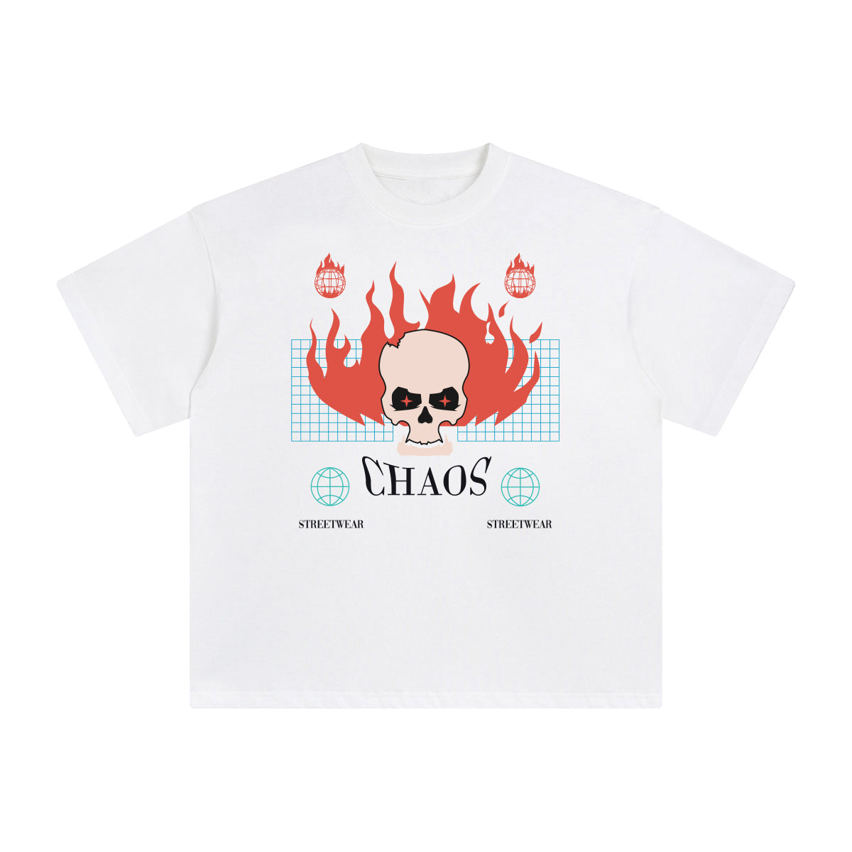 Chaos Abstract Graphic Tee-INNBLAC Fashion Apparel