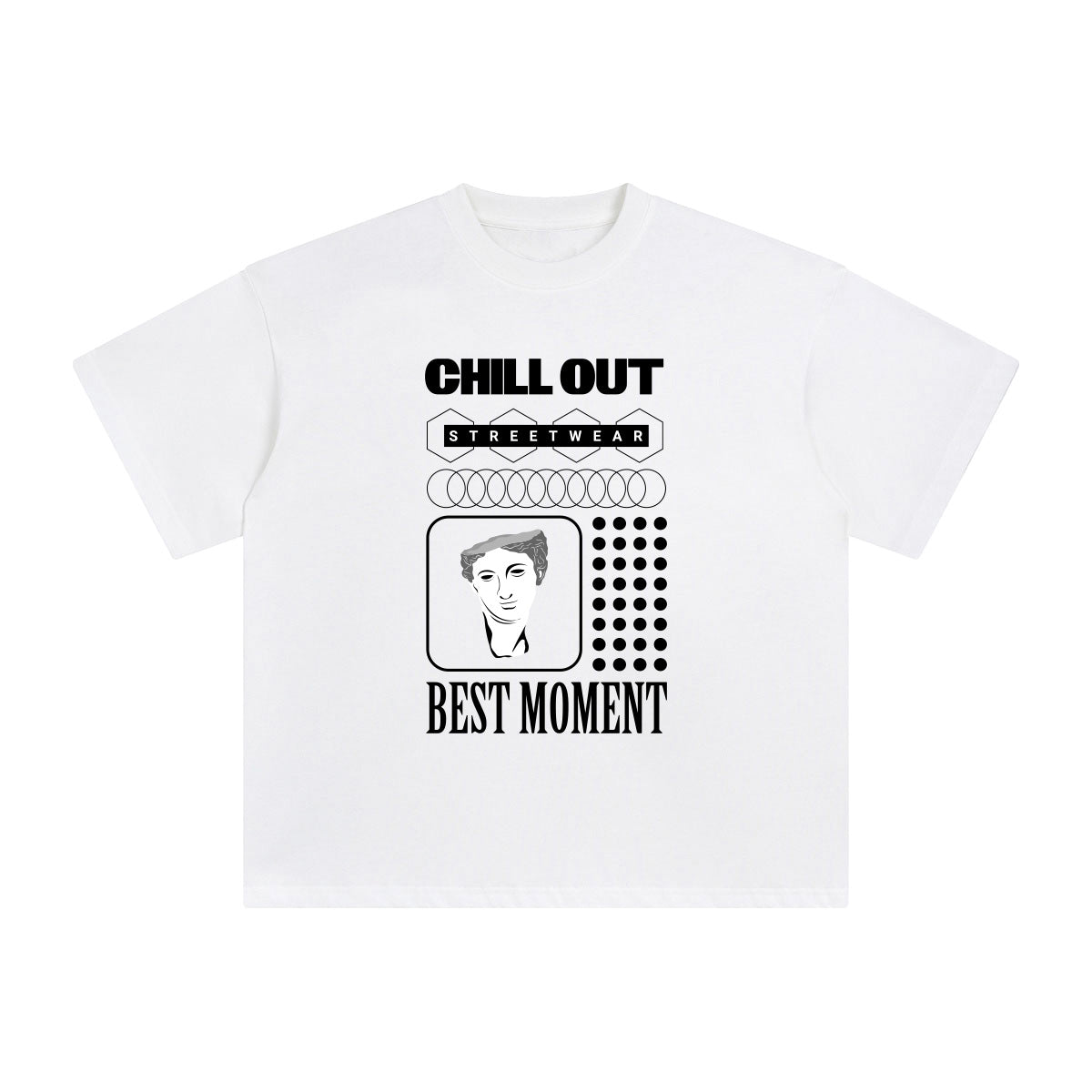 Chill Out Abstract Graphic Tee-INNBLAC Fashion Apparel