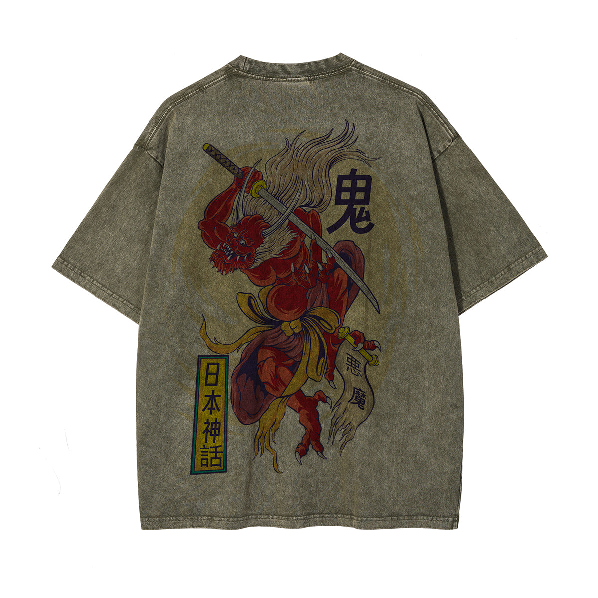 Chinese Characters Japanese Mythology Graphic Tee-INNBLAC Fashion Apparel