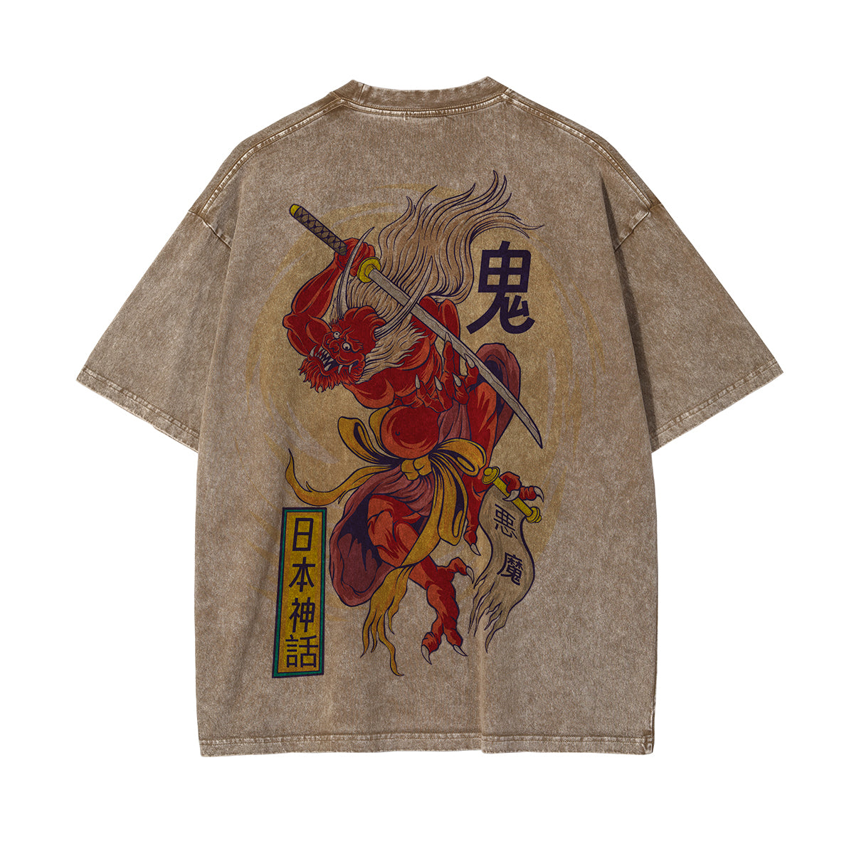 Chinese Characters Japanese Mythology Graphic Tee-INNBLAC Fashion Apparel