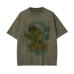 Chinese Characters Water Monster Graphic Tee-INNBLAC Fashion Apparel