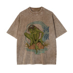 Chinese Characters Water Monster Graphic Tee-INNBLAC Fashion Apparel
