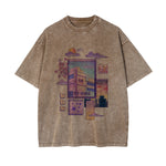 City Vibe Graphic Washed Tee-INNBLAC Fashion Apparel