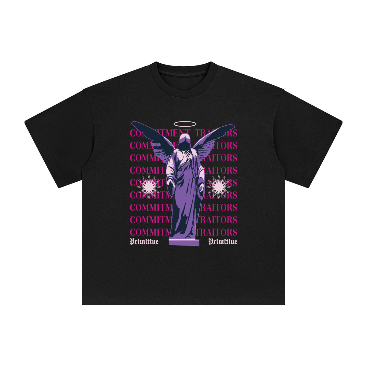 Commitment Traitors Abstract Graphic Tee-INNBLAC Fashion Apparel