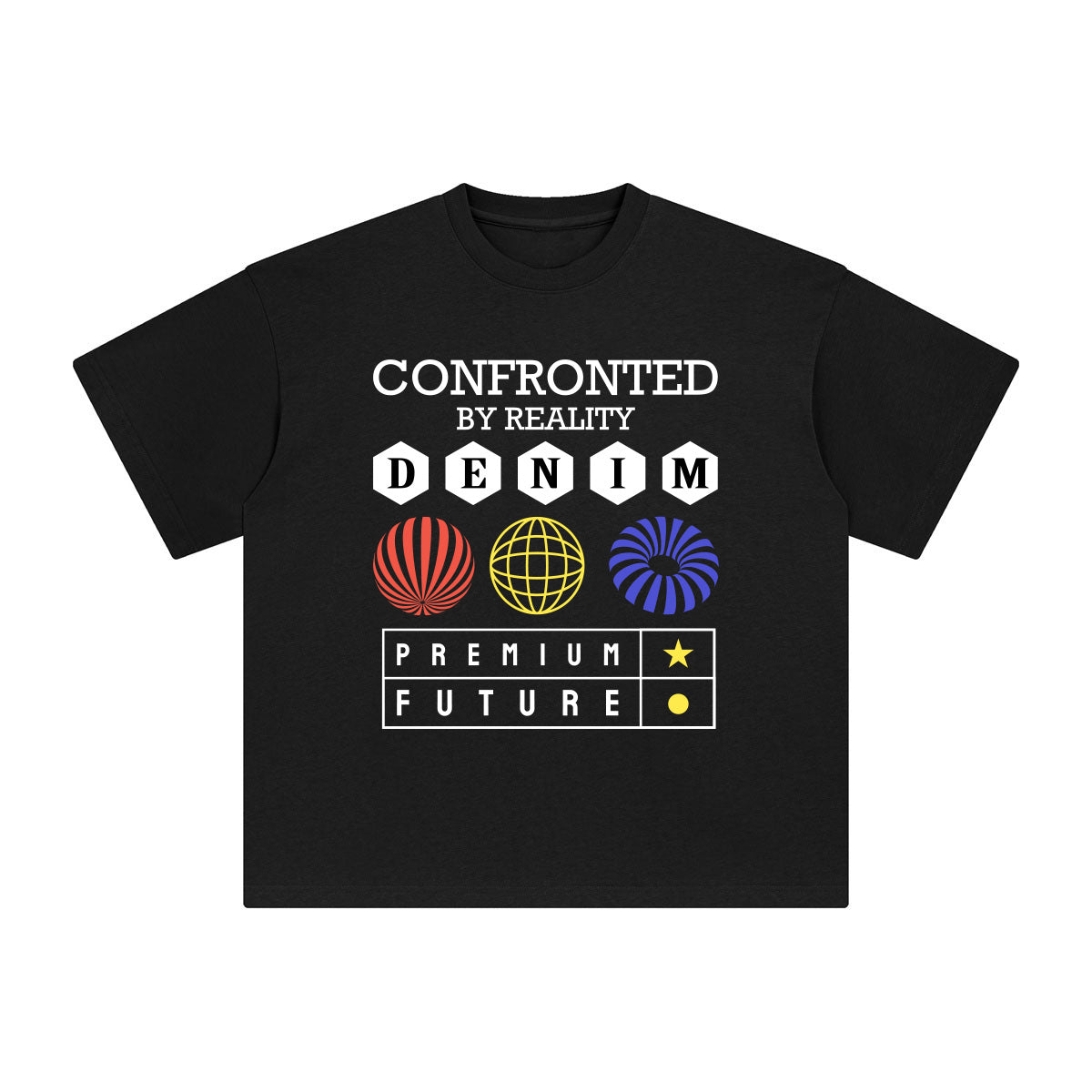 Confronted by Reality Abstract Graphic Tee-INNBLAC Fashion Apparel