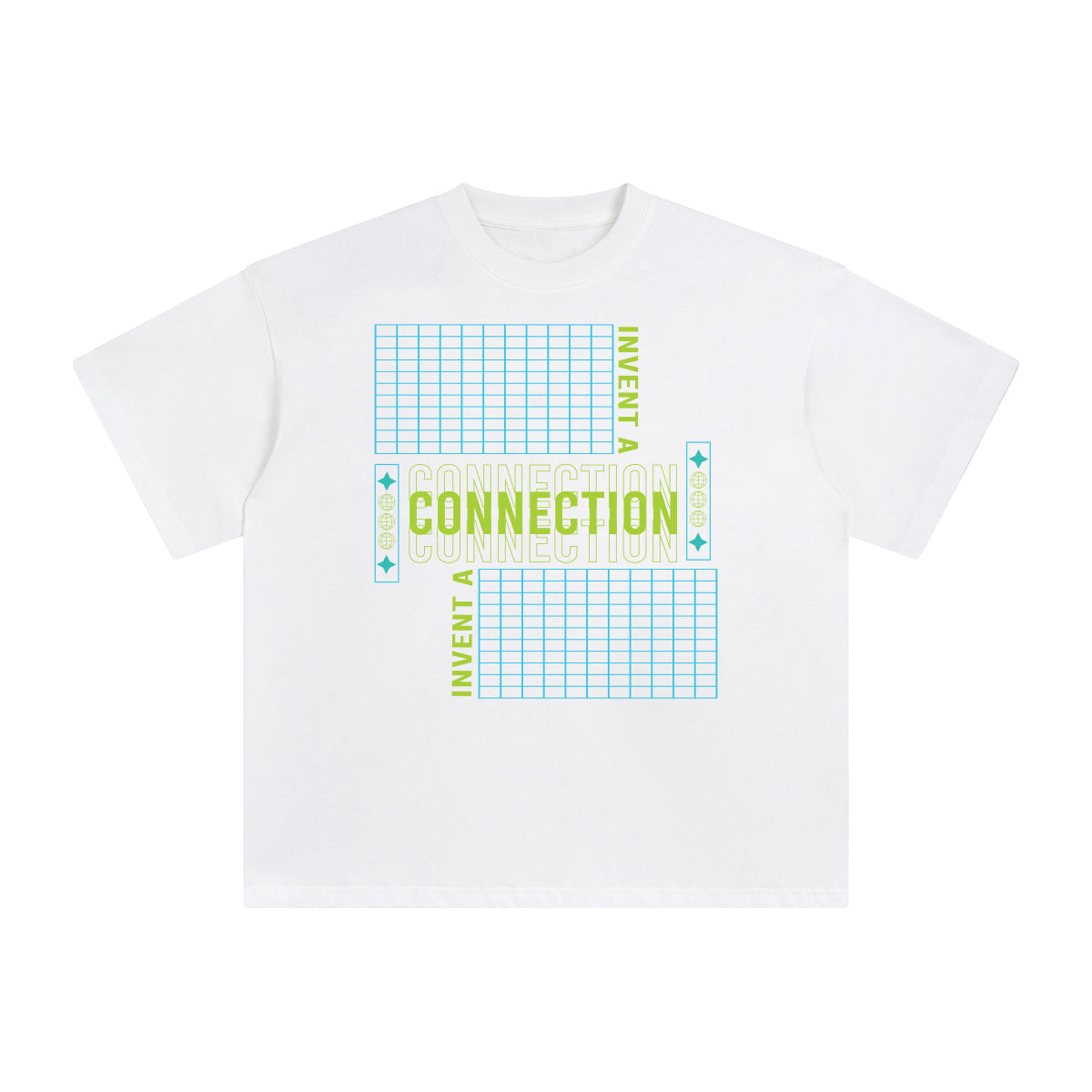 Connection Abstract Graphic Tee-INNBLAC Fashion Apparel
