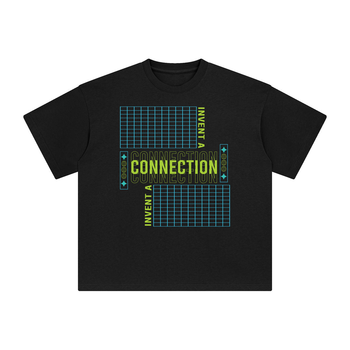 Connection Abstract Graphic Tee-INNBLAC Fashion Apparel