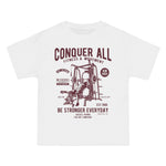 Conquer All Fitness Retro Graphic Tee-INNBLAC Fashion Apparel