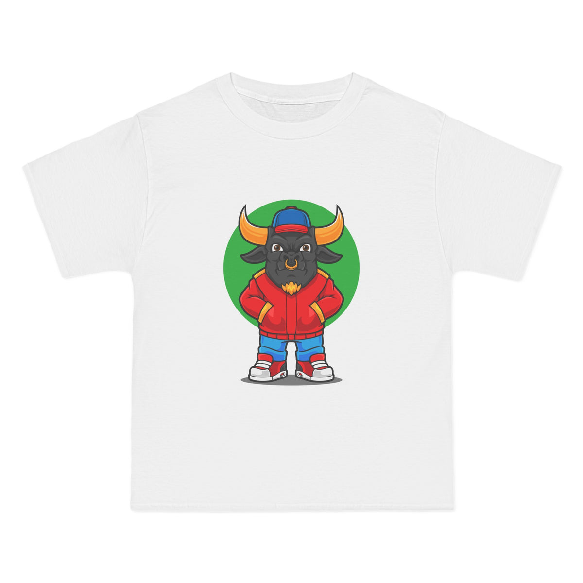 Cool Bull Fashion Cartoon lllustration Graphic Tee-INNBLAC Fashion Apparel
