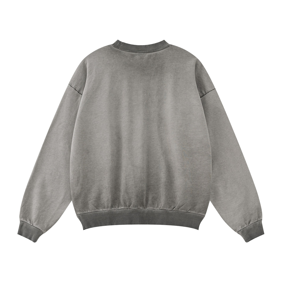Crew Neck Faded Sweatshirt-INNBLAC Fashion Apparel