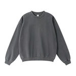 Crew Neck Faded Sweatshirt-INNBLAC Fashion Apparel