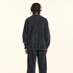 Crew Neck Faded Sweatshirt-INNBLAC Fashion Apparel