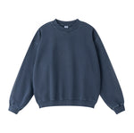 Crew Neck Faded Sweatshirt-INNBLAC Fashion Apparel