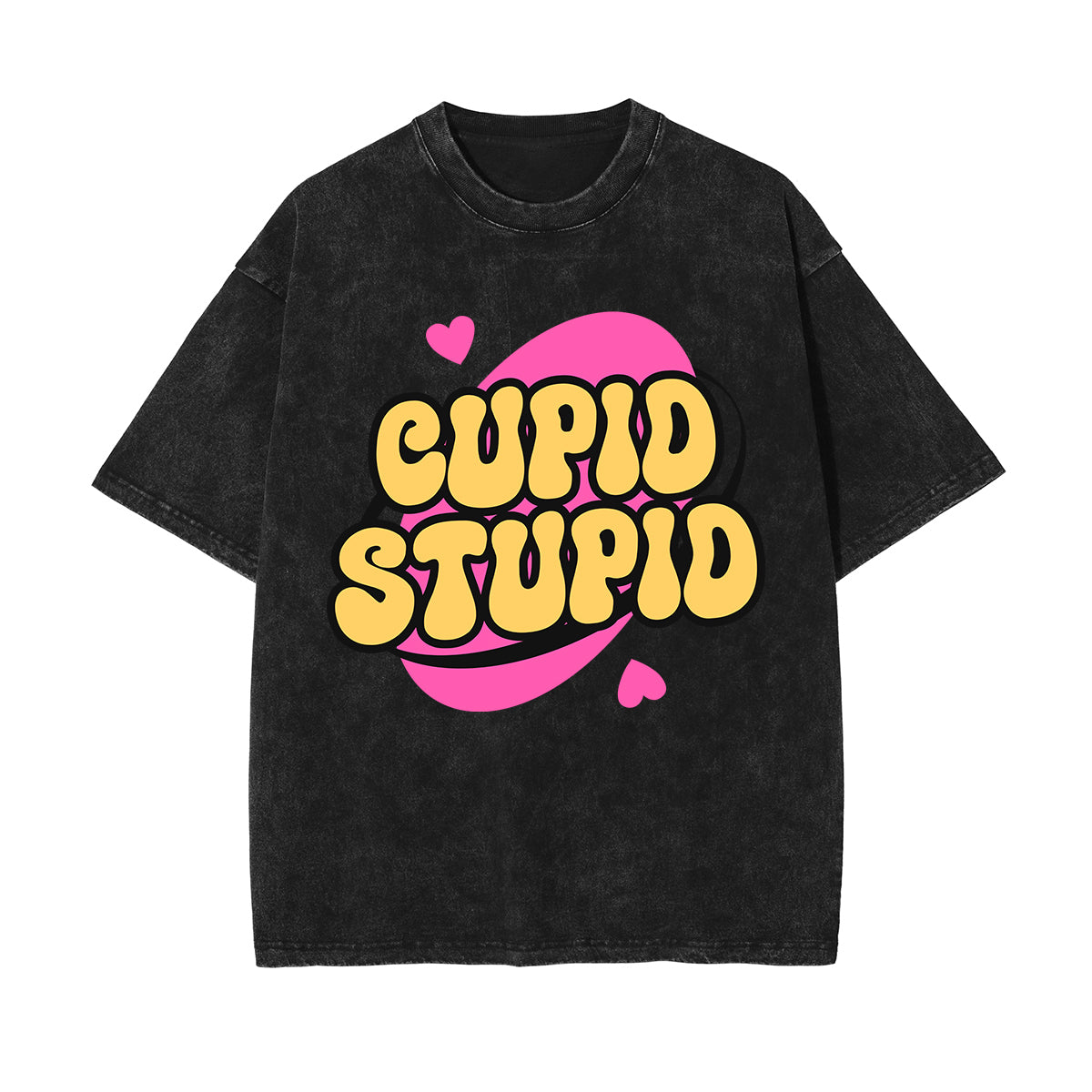 Cupid Stupid Y2K Valentines Graphic Tee-INNBLAC Fashion Apparel