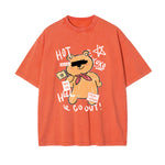 Cute Bear Stone Wash Graphic Tee-INNBLAC Fashion Apparel
