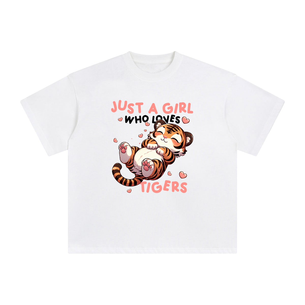 Cute Tiger Cartoon Graphic Tee-INNBLAC Fashion Apparel