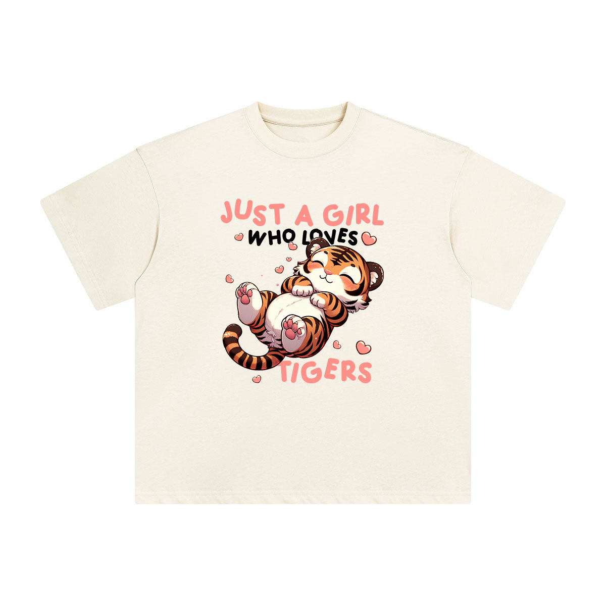 Cute Tiger Cartoon Graphic Tee-INNBLAC Fashion Apparel