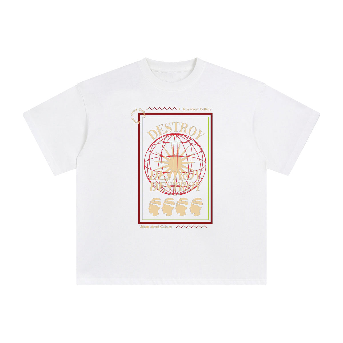 DESTRORY Urban Street Culture T Shirt-INNBLAC Fashion Apparel