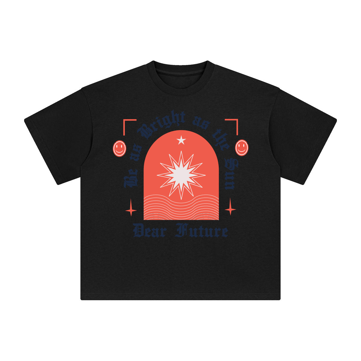 Dear Future Abstract Graphic Tee-INNBLAC Fashion Apparel