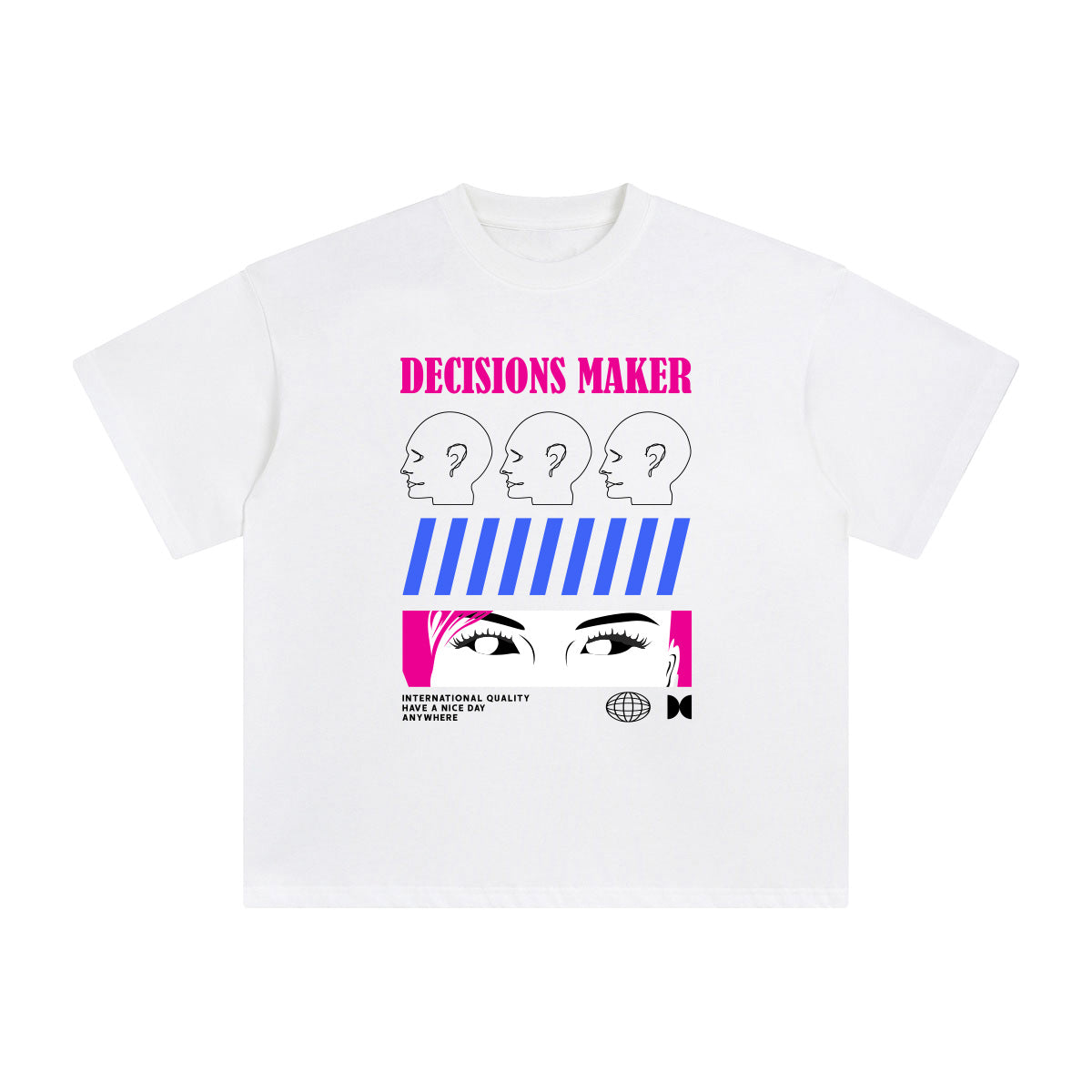 Decisions Maker Abstract Graphic Tee-INNBLAC Fashion Apparel