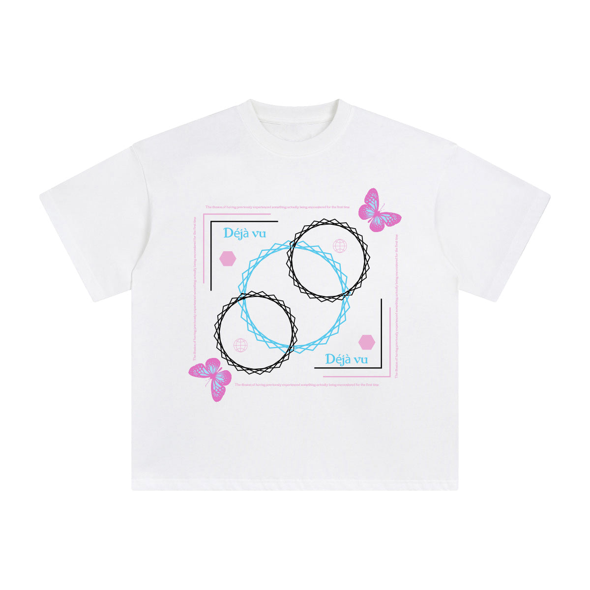 Deja Vu Abstract Graphic Tee-INNBLAC Fashion Apparel