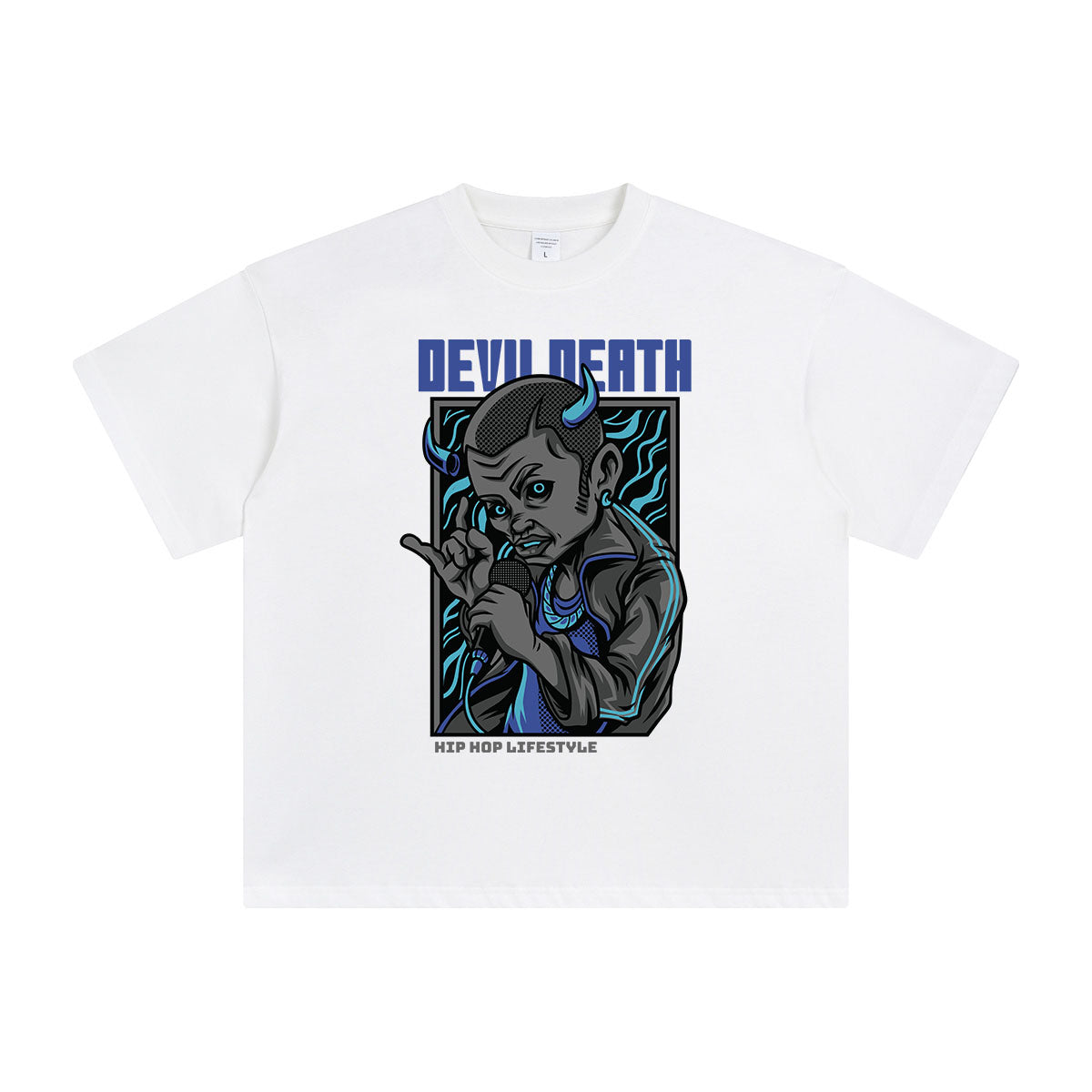 Devil Death Hip Hop Graphic Tee-INNBLAC Fashion Apparel