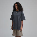 Women's Distressed Edge Reverse Stitch Oversized Tee 7oz-INNBLAC Fashion Apparel