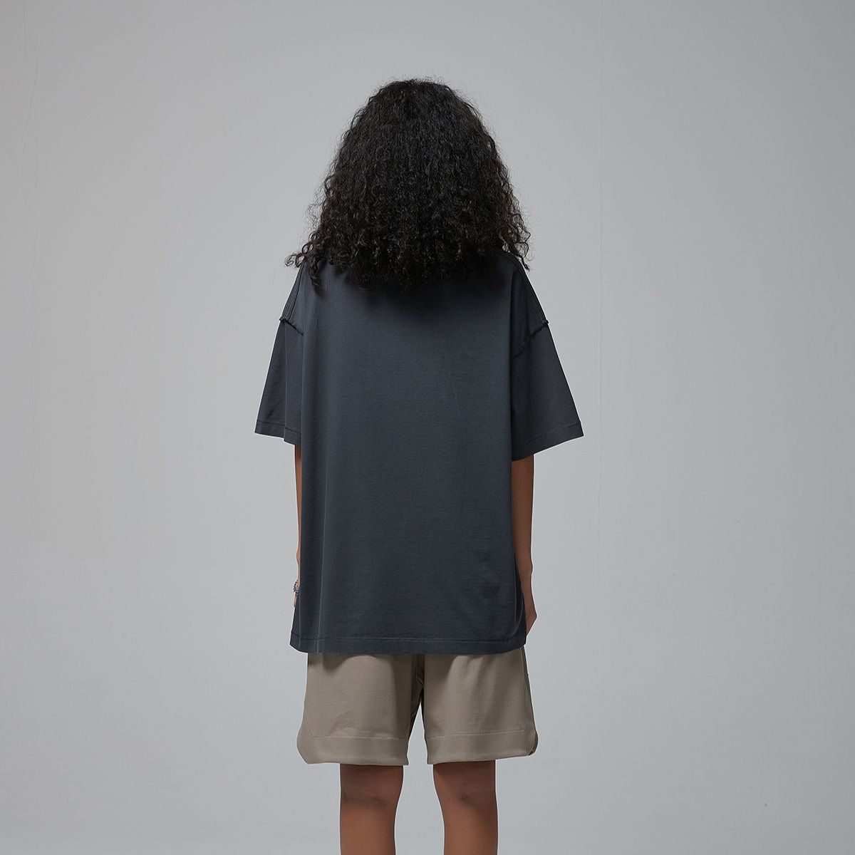 Women's Distressed Edge Reverse Stitch Oversized Tee 7oz-INNBLAC Fashion Apparel