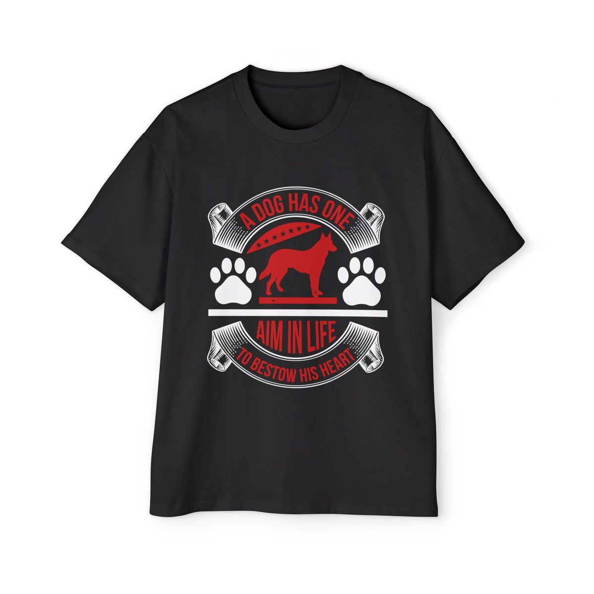 Dog & Paw Slogan Graphic Tee-INNBLAC Fashion Apparel
