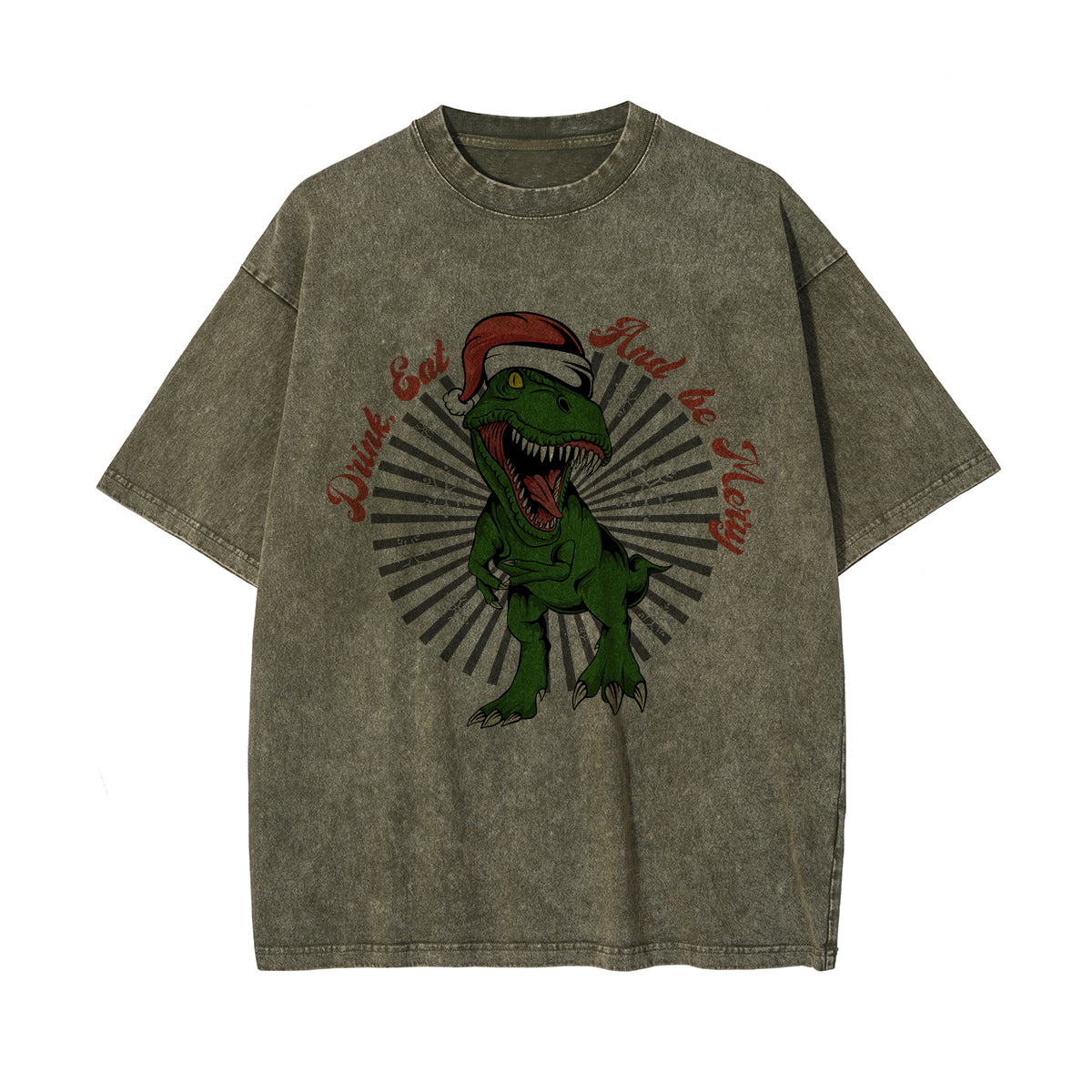 Drink Eat And Be Merry Washed Tee-INNBLAC Fashion Apparel